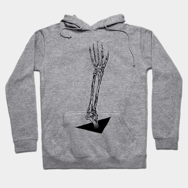 Skeleton Arm Looking For Your Neck Bones Horror Halloween Hoodie by udesign